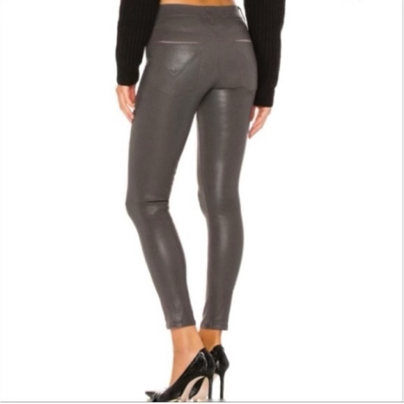 HUDSON FAUX LEATHER NICO MIDRISE SPR KNY ANLE GRAY PANTS SIZE 28 NEW - Picture 2 of 4